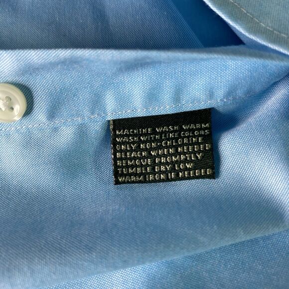 LAUREN RALPH LAUREN Shirt Classic Fit Button Down Long Sleeve Mens 16.5 Teal - Picture 8 of 9